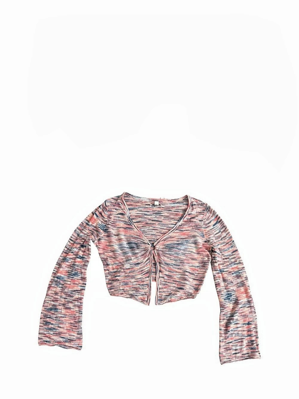 American Eagle Striped Tie-Front Shrug Pink & Blue Size XL NWT